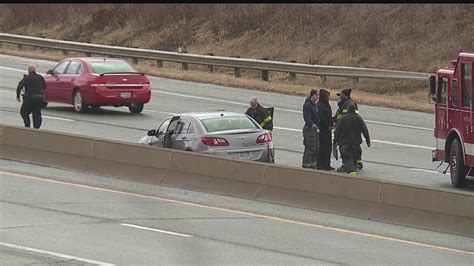 Vehicle Crashes Into Concrete Barrier On I 680 Northbound Slowing Down