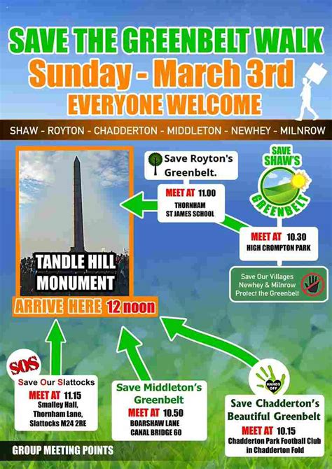 Manchester Friends Of The Earth Tandle Hill March To Save Greenbelt 2019