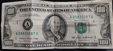 Received a 35 year old 100 dollar bill today when cashed a check. : r/pics