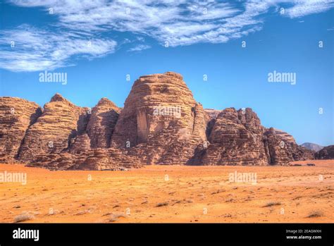 Landscape Of Wadi Rum Desert In Jordan Stock Photo Alamy