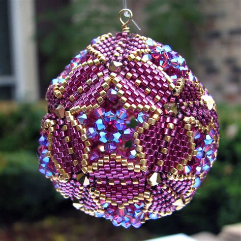 Crystal Ball Beaded Ornament Designed By Paula Adams Beaded Christmas