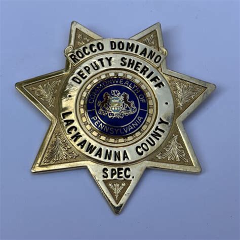 Obsolete Police Badge Lackawanna Pennsylvania Sheriff's Deputy Special ...