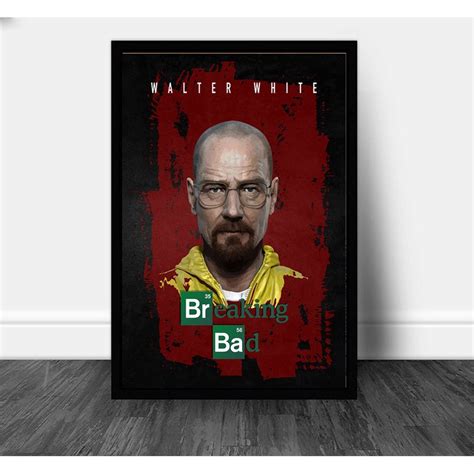 Quadro Decorativo Breaking Bad Walter White Serie Art No Shoptime