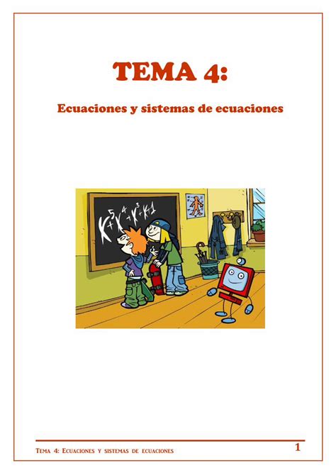 Pdf Tema Del Libro La C Lula Tema Ecuaciones Y Sistemas