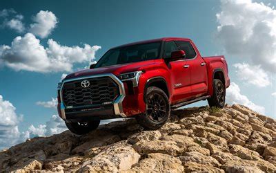 Descargar Toyota Tundra 4k Extremo 2022 Autos Camioneta Roja Campo