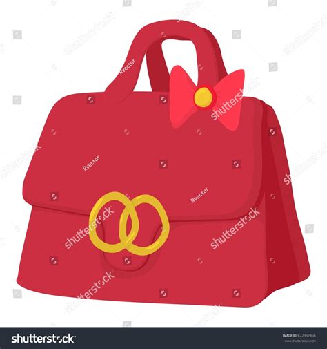 Red Lady Handbag Icon Cartoon Illustration Stock Vector Royalty Free