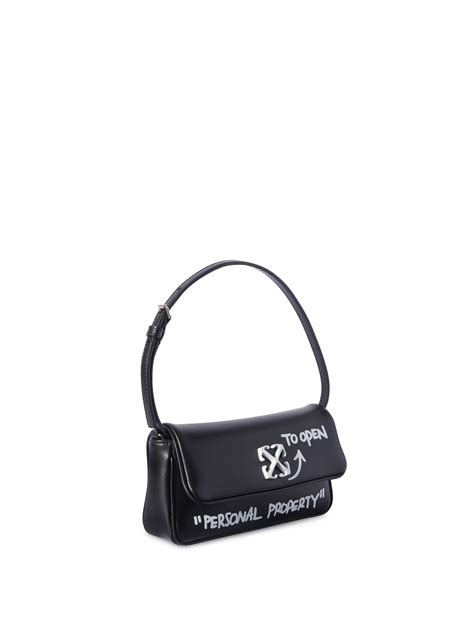 Black Jitney 0.7 Quote Shoulder Bag in BLACK for Women | Off-White™