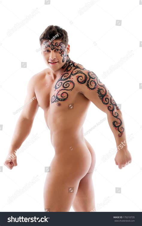 Smiling Handsome Man Posing Nude Studio Stock Photo 179210735 Shutterstock