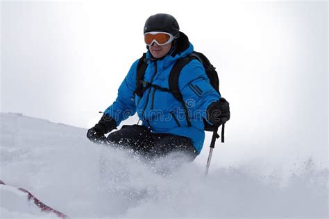 Man skiing alps stock image. Image of freerider, prepared - 28948805