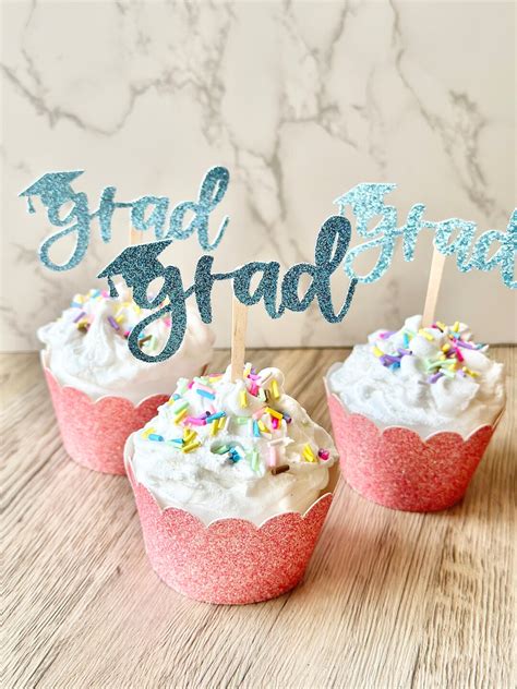 Grad Cupcake Toppers Graduate Cupcake Toppers Decoration Graduation