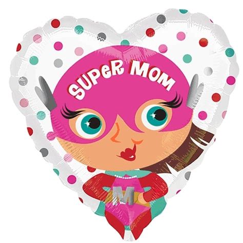 18 Super Mom Mothers Day Hmd Mylar Foil Balloon Balloon Warehouse™