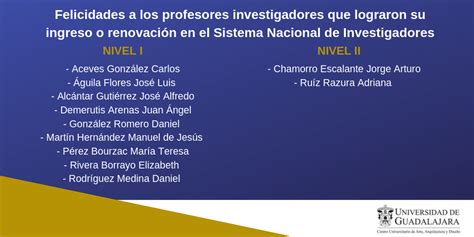 Sistema Nacional De Investigadores Centro Universitario De Arte