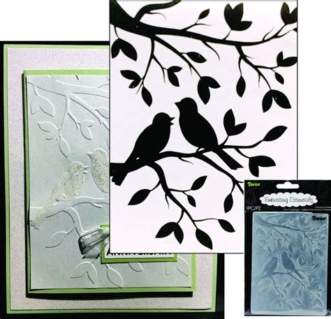 Birds In Branches Embossing Folder Darice Embossing Folders