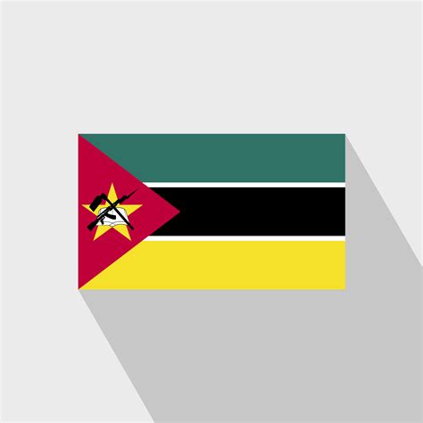 Mozambique flag Long Shadow design vector 14179642 Vector Art at Vecteezy