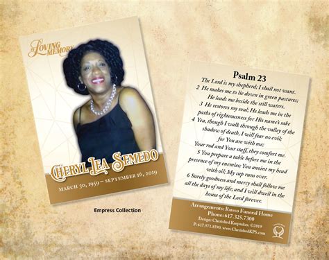 Wallet Sized Laminated Prayer Cards Empress Collection Cherished Keepsakes