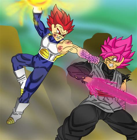 Vegeta Vs Goku Black By Caelblottaramos On Deviantart