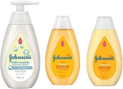 Shampoo E Condicionador Para Recem Nascido - Kit Johnsons Recem Nascido (sabonete Liquido, Shampoo, Condicionador c ...