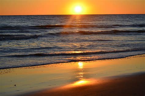 Sunset On The Beach Of Oak Island Nc 2 Photograph By Charlotte Payne