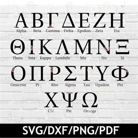 Greek Letters Svg Greek Alphabet Stencil Svg Sorority Letters Svg