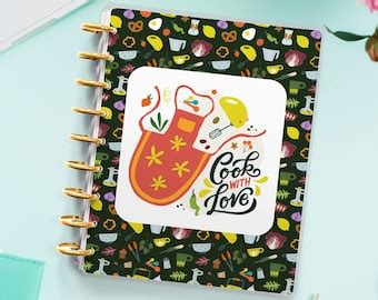 Recipe Book Cover Happy Planner Cover Erin Condren Etsy