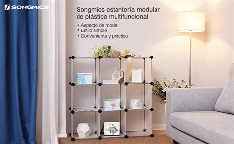 SONGMICS Armario Modular Plástico PP Estantería organizadora para Ropa