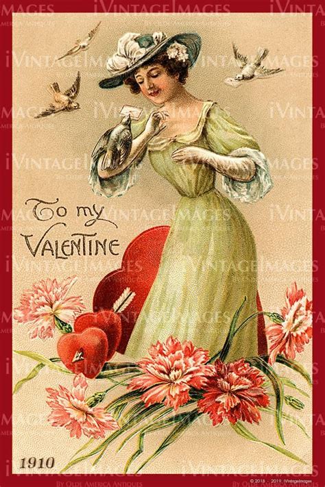 Victorian Valentine 1910 20 Victorian Valentines Cupid Images