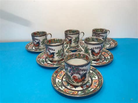 Seis Tazas Y Seis Platos Famille Verte Porcelana Catawiki