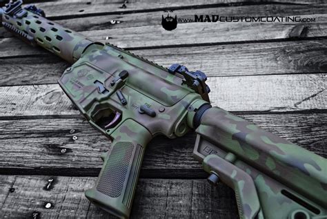 Madland Camo On A Colt 308 Ar Mad Custom Coatingmad Custom Coating