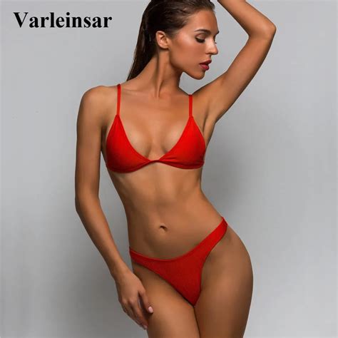 Sexy 2019 Bikini High Cut Leg Female Swimsuit Women Swimwear Two Pieces