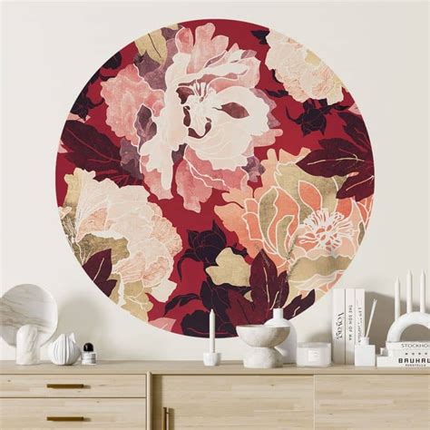 Sticker Mural Pivoines à grandes fleurs SpaceFrog Designs wall art fr