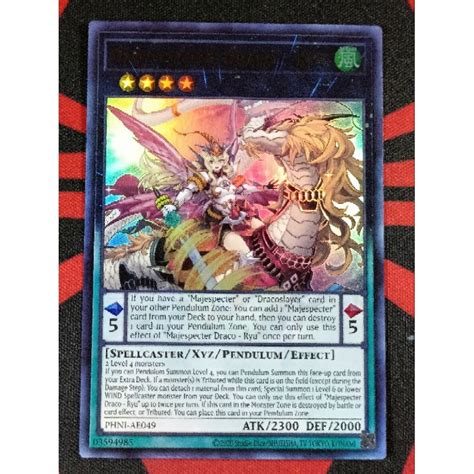 Yugioh Konami Phni Ae049 Majespecter Draco Ryu Ultra Rare Shopee