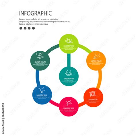 circular arrows  infographics chart graph diagram vector template