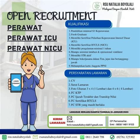 Lowongan Kerja Januari Team Rsu Natalia Boyolali Info Loker Solo