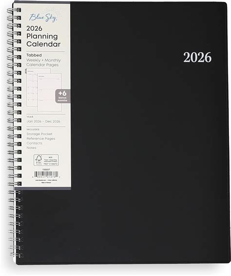 Amazon.com : Blue Sky 2026 Weekly and Monthly Planner Calendar