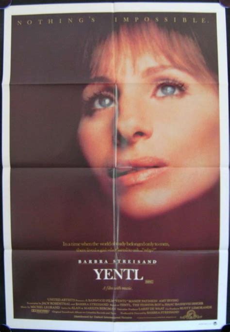 All About Movies - Yentl Barbara Streisand Mandy Patkin One Sheet movie poster