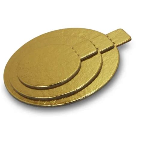 Base Laminada Redonda Dourado Para Doces Finos Suplat Doces 10 Cm