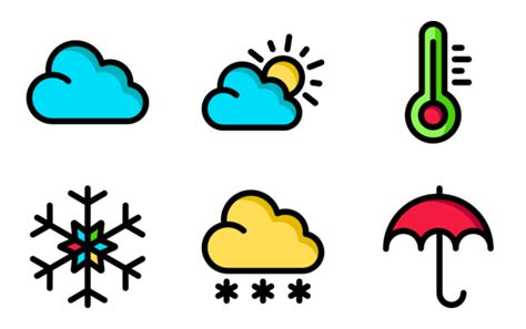 Weather Icon Pack Color Lineal Color 75 Svg Icons
