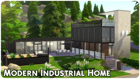 Modern Industrial Home The Sims 4 Speed Build Youtube