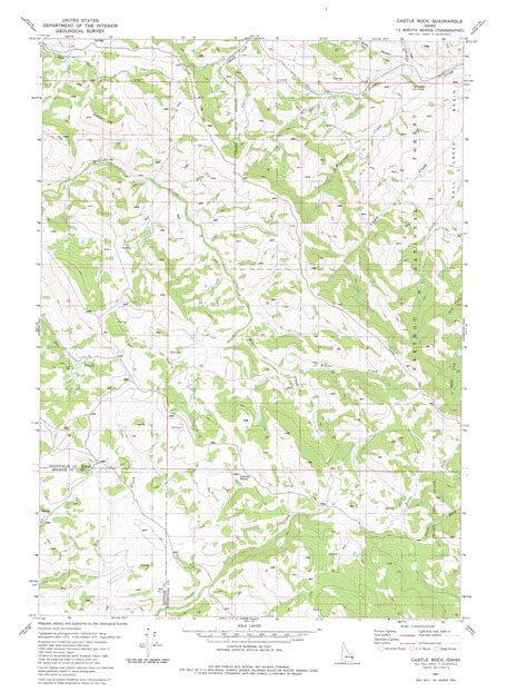 Castle Rock Id Topographic Map Topoquest