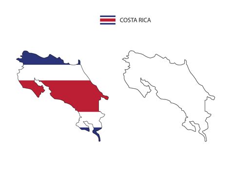 Vector De Ciudad De Mapa De Costa Rica Dividido Por Estilo De