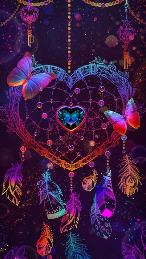 Pin On Abras Purple World ~~ Dreamcatcher Wallpaper Dream Catcher Art Butterfly Wallpaper