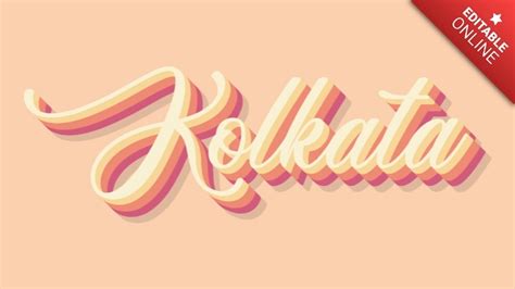 Kolkata Script D Text Effect Generator