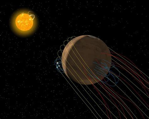 Sonda Maven Descobre Cauda Magnética Em Marte