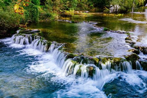 Waterfall On Korana River Canyon In Village Of Rastoke Slunj In