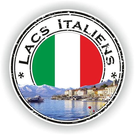 Lacs Italiens Seal Sticker Round Flag For Laptop Book Fridge Guitar