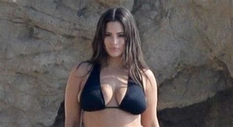 Ashley Graham Hits The Beach For A Bikini Photo Shoot Ashley Graham