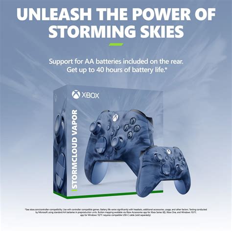 Xbox Special Edition Wireless Gaming Controller Stormcloud Vapor Xbox