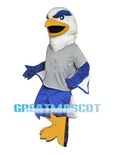 Fierce Blue Eagle Mascot Costume