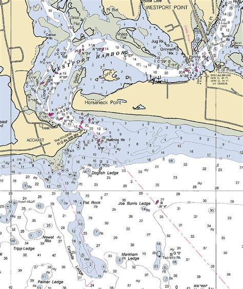 Westport Harbor Massachusetts Nautical Chart Mixed Media By Sea Koast