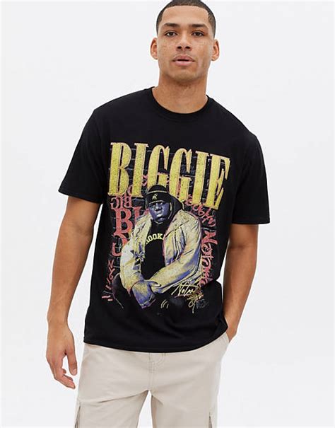 New Look Oversized T Shirt Met Print Van Biggie In Zwart Asos